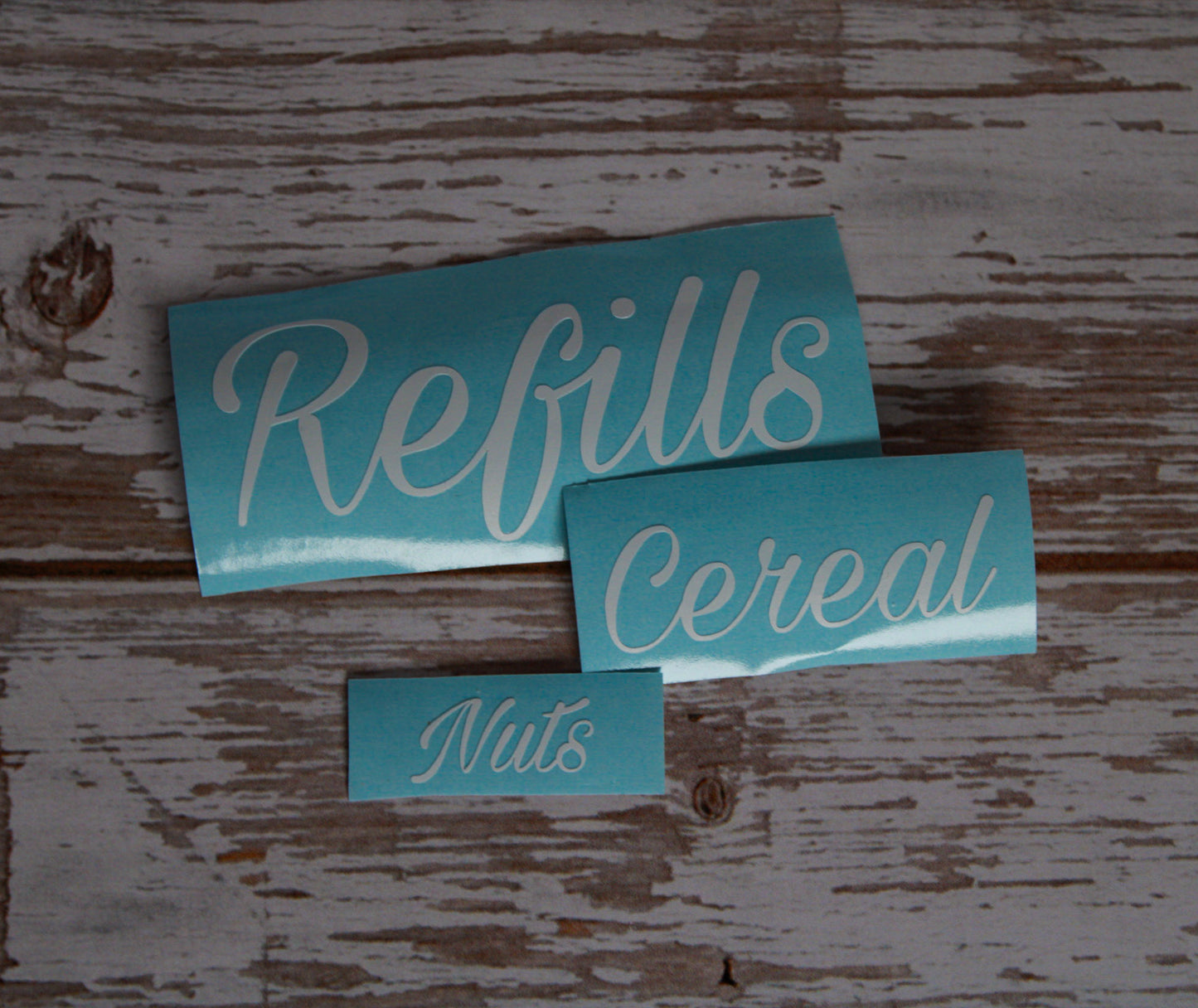 AF Custom White Vinyl Labels - Milasian Circa Font