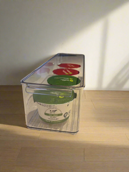 Narrow Clear Acrylic Storage Bin