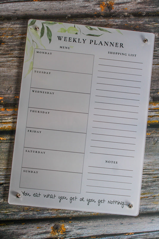 AF Reusable, Magnetic, Meal Planner