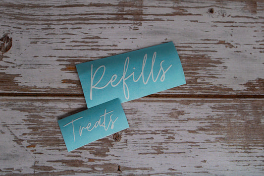 AF Custom White Vinyl Labels -Moontime Font