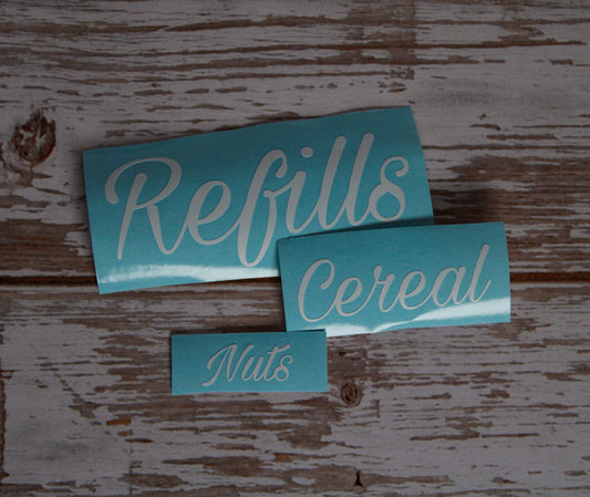 AF Custom White Vinyl Labels - Milasian Circa Font